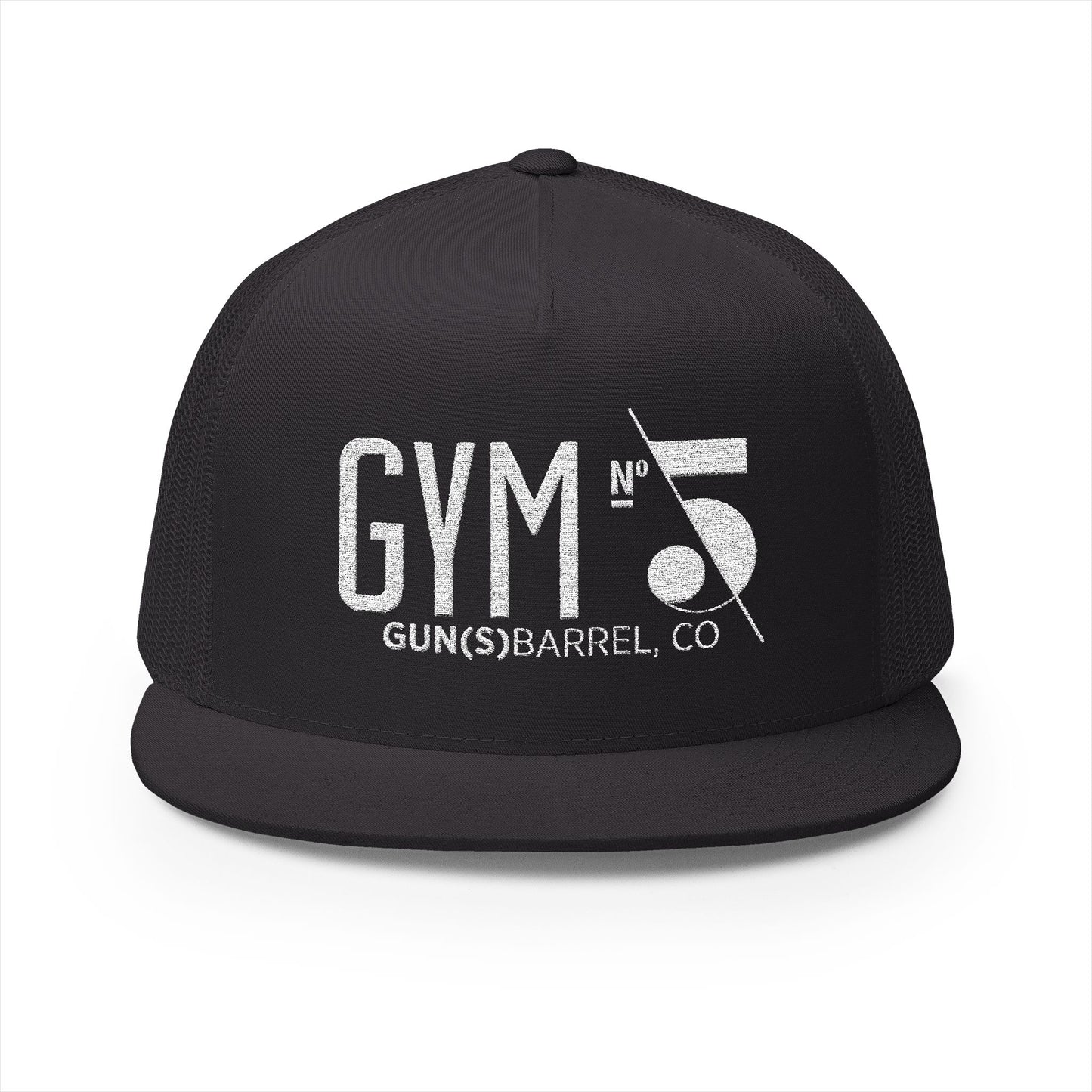 Embroidered 5 Panel Trucker Cap - Stylish Gym Accessory