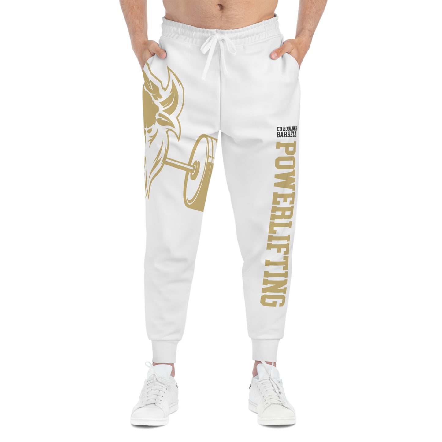 CU Barbell Powerlifting Warm-Up Joggers (White)