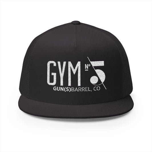 Embroidered 5 Panel Trucker Cap - Stylish Gym Accessory