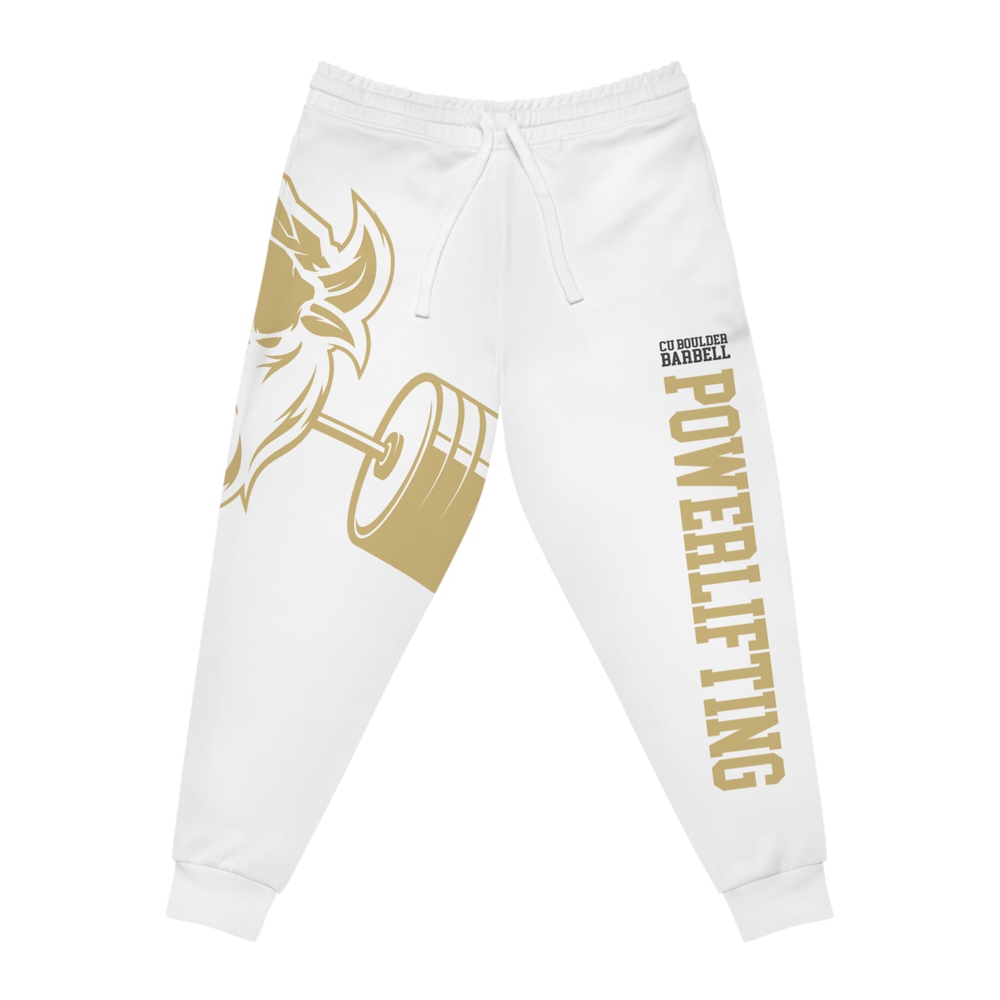 CU Barbell Powerlifting Warm-Up Joggers (White)